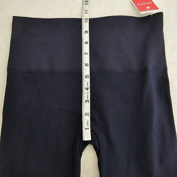 SPANX Look At Me Now Seamless Moto Leggings Indigo Sky Size M - Picture 10 of 14